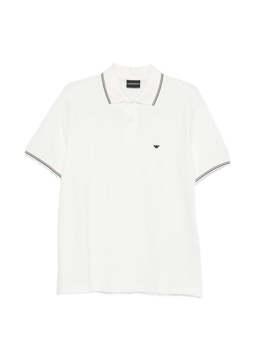 Polo uomo Emporio Armani bianca con logo EMPORIO ARMANI | EM004606AF23090U0003